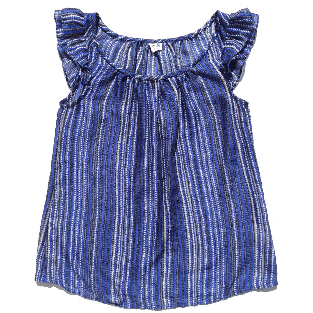 Anthropologie Edme & Esyllte flutter sleeve top blue stripe